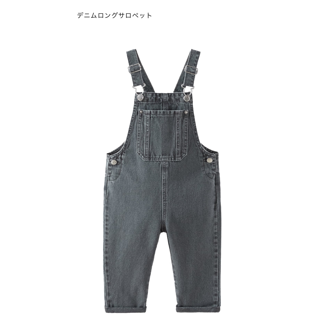 ZARA(ザラ)のzara デニムロングサロペット キッズ/ベビー/マタニティのベビー服(~85cm)(パンツ)の商品写真