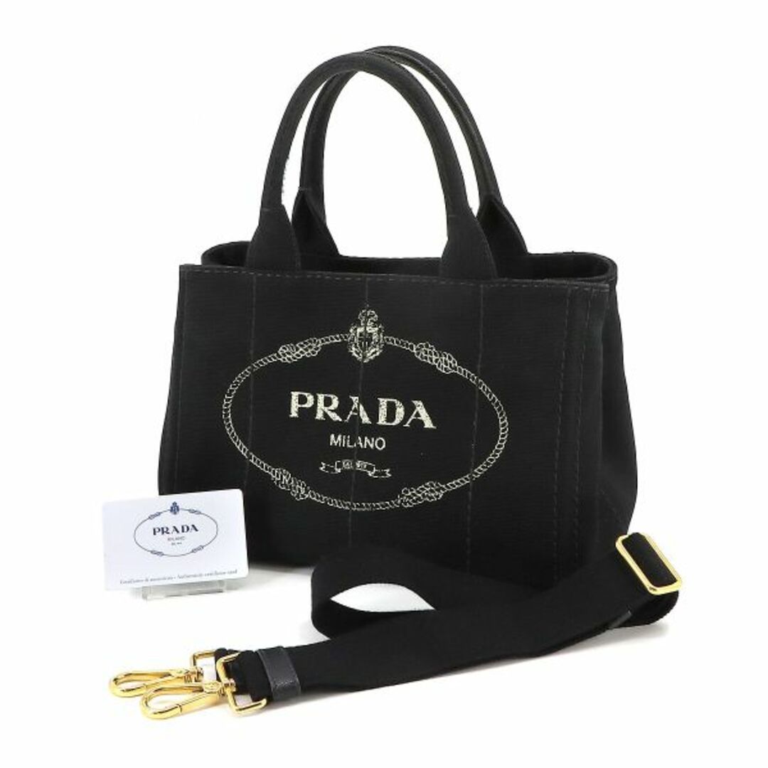 PRADA(プラダ)のプラダ PRADA カナパ ミニ 2way ハンド ショルダー バッグ キャンバス ブラック 1BG439 VLP 90219871 レディースのバッグ(ハンドバッグ)の商品写真