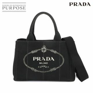 プラダ(PRADA)のプラダ PRADA カナパ ミニ 2way ハンド ショルダー バッグ キャンバス ブラック 1BG439 VLP 90219871(ハンドバッグ)