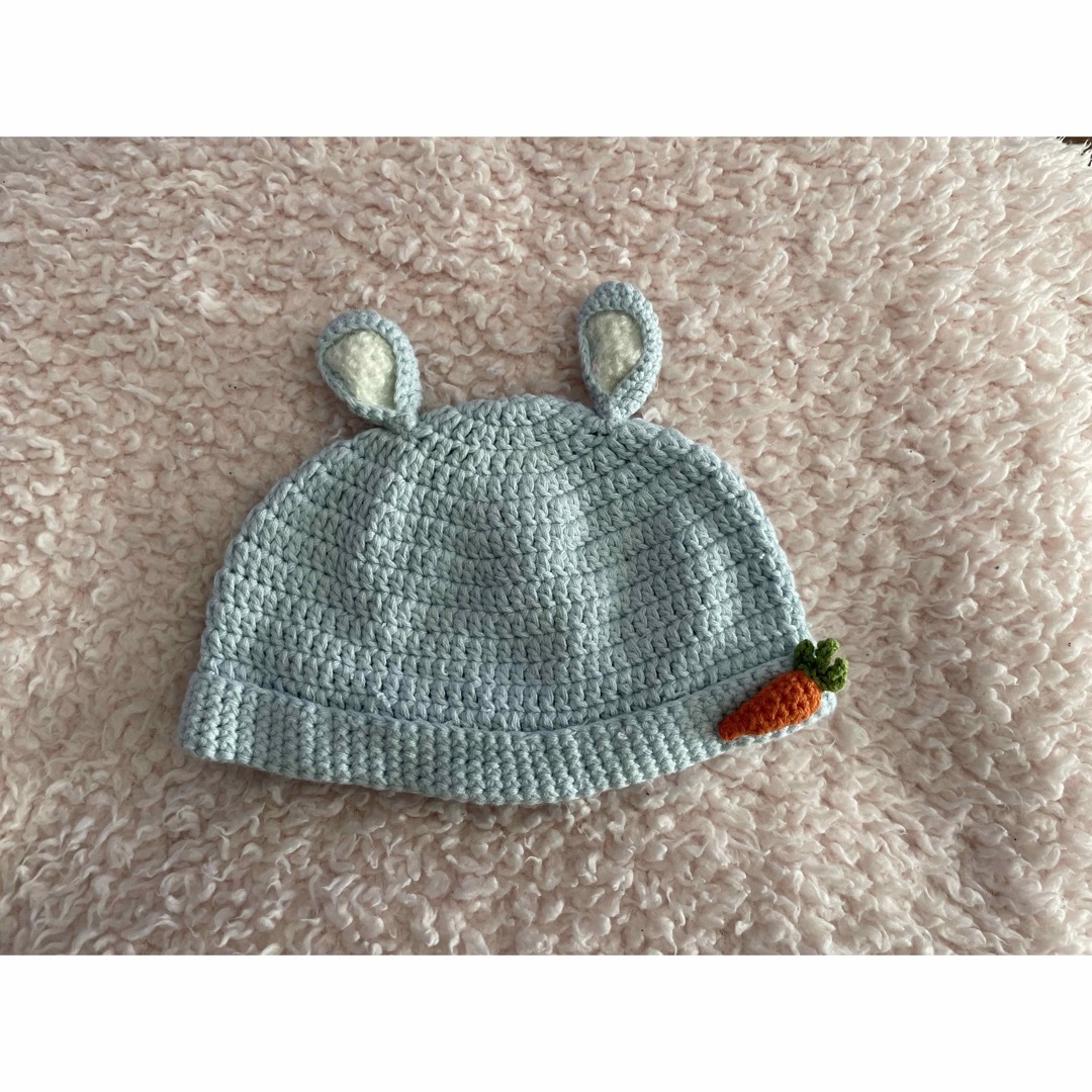 Bunnies by the Bay(バニーズバイザベイ)のバニーズバイザベイ　新生児　ニット帽/帽子　キャップ　防寒具　キッズ　うさぎ キッズ/ベビー/マタニティのこども用ファッション小物(帽子)の商品写真