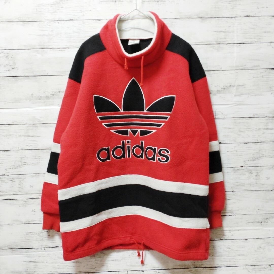 adidas(アディダス)の【激レア】90s アディダス ハイネック ボアフリースプルオーバー デサント製 メンズのトップス(その他)の商品写真