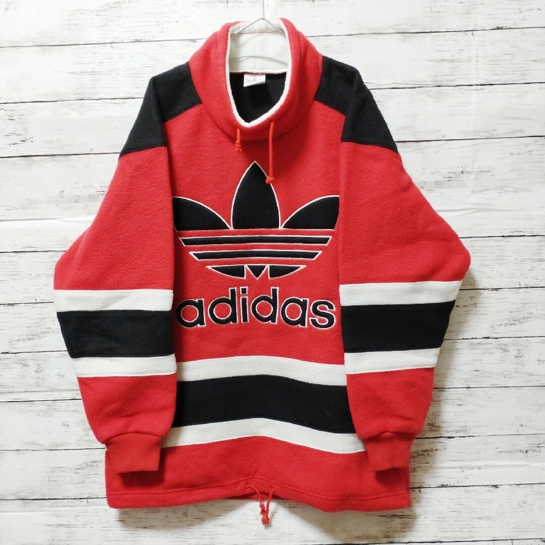 adidas(アディダス)の【激レア】90s アディダス ハイネック ボアフリースプルオーバー デサント製 メンズのトップス(その他)の商品写真