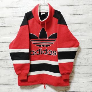 アディダス(adidas)の【激レア】90s アディダス ハイネック ボアフリースプルオーバー デサント製(その他)