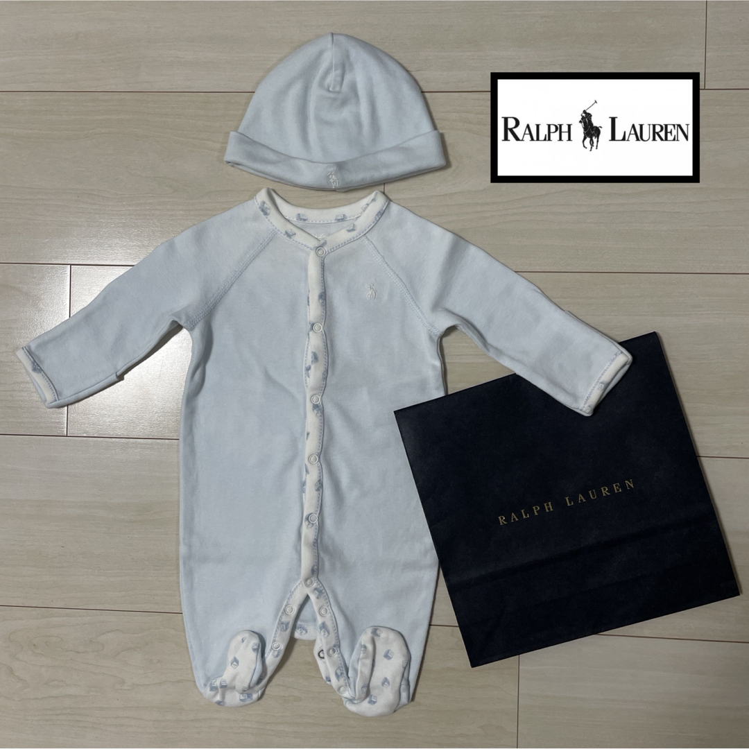 Ralph Lauren(ラルフローレン)の【♡ＭoＭ様専用】ラルフローレン⭐︎足付きロンパース⭐︎2点セット キッズ/ベビー/マタニティのベビー服(~85cm)(ロンパース)の商品写真