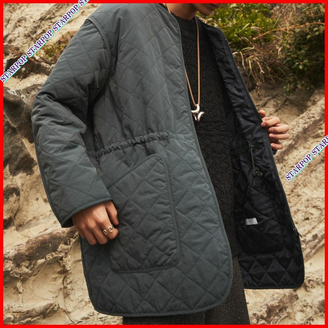 WYM VINTAGE WASHER QUILTING COAT LIDNM メンズのジャケット/アウター(ノーカラージャケット)の商品写真