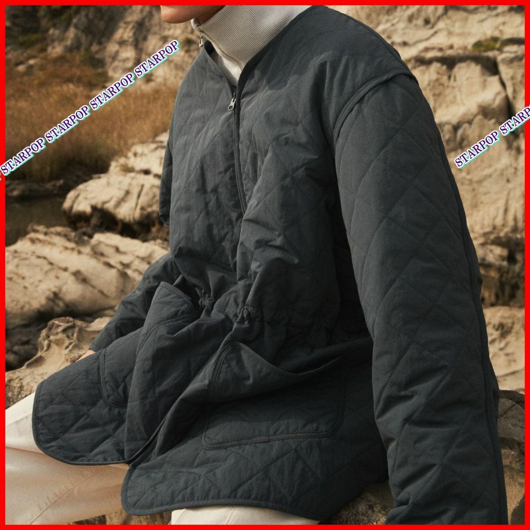 WYM VINTAGE WASHER QUILTING COAT LIDNM メンズのジャケット/アウター(ノーカラージャケット)の商品写真