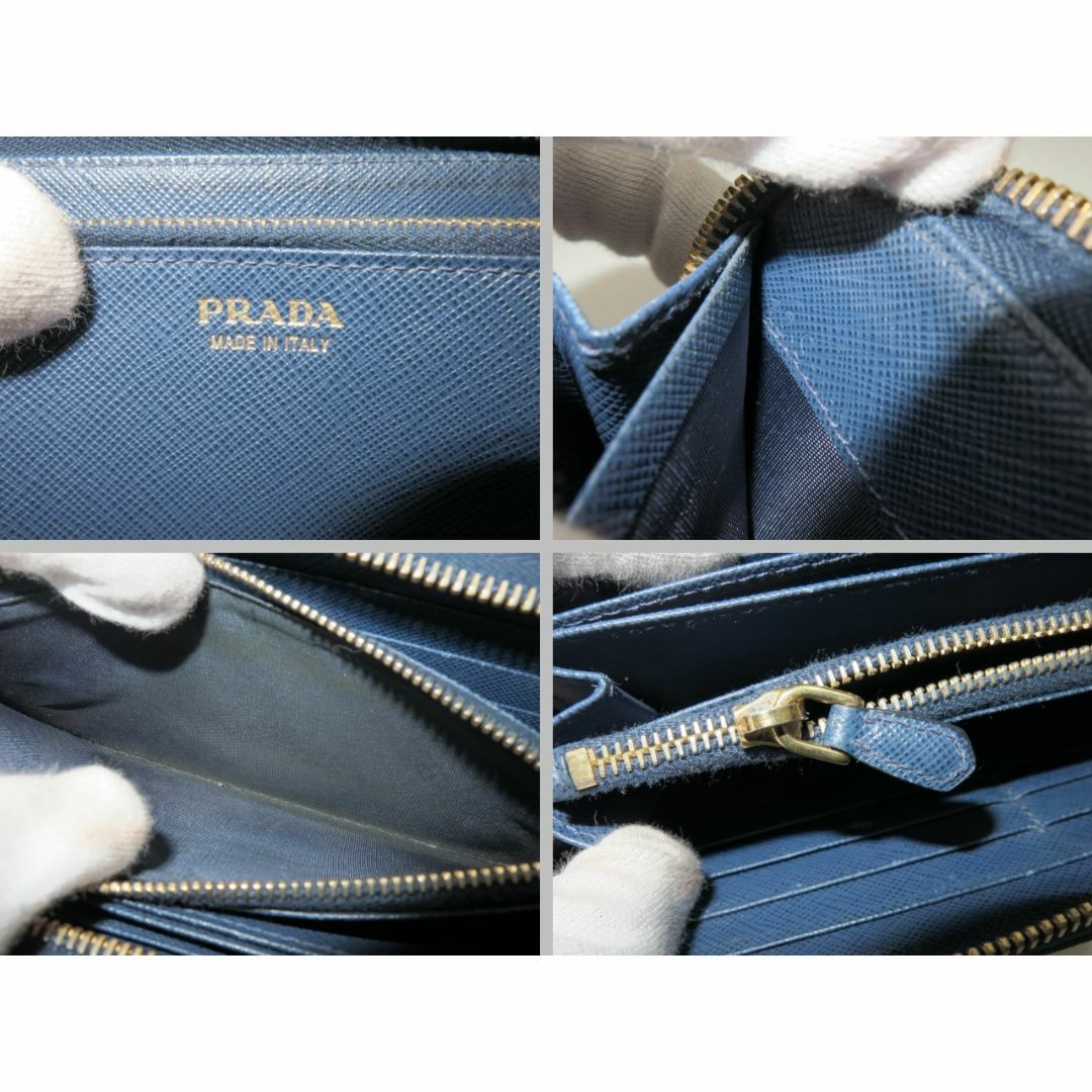 PRADA(プラダ)のプラダ　サフィアーノ　ラウンドファスナー　長財布　ネイビー系　PRADA　18676807 レディースのファッション小物(財布)の商品写真