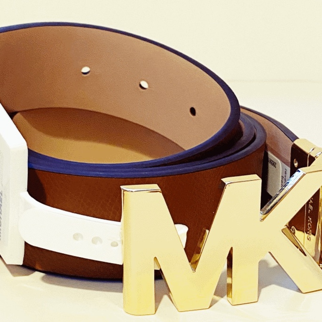 Michael Kors(マイケルコース)のMichael Kors　MK ロゴ マイケルコースレザー ベルトXLサイズ レディースのファッション小物(ベルト)の商品写真