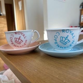 ロイヤルコペンハーゲン(ROYAL COPENHAGEN)のロイヤルコペンハーゲン　ペアコーヒーカップ　ソーサー(グラス/カップ)