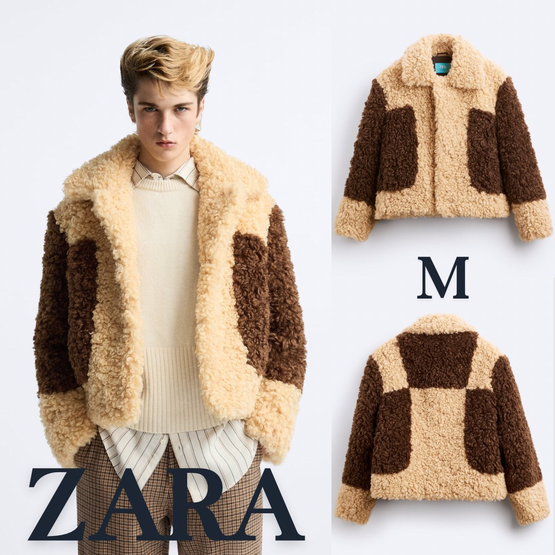 ZARA　ザラ　フェイクファー ジャケット X HARRY LAMBERT 　M | フリマアプリ ラクマ