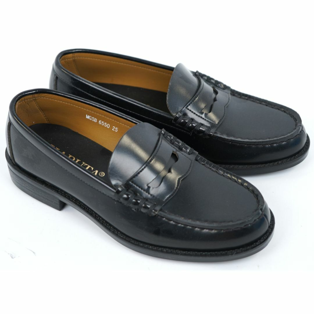 HARUTA(ハルタ)のHARUTA ハルタ スクールローファー 6550 ワイズ 3E 25.0黒 メンズの靴/シューズ(ドレス/ビジネス)の商品写真