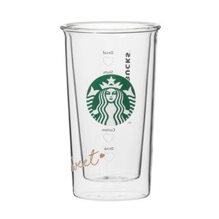 スターバックスコーヒー(Starbucks Coffee)のスタバ　ダブルウォールグラス　バレンタイン限定(グラス/カップ)