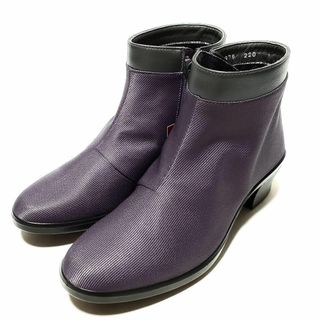 トップドライ(TOP DRY（ASAHI SHOES）)のアサヒコーポレーション　パープル　ショートブーツ　22.0cmEEE　未使用品(ブーツ)