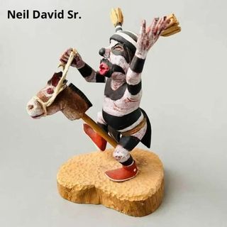 ホピ巨匠 Neil David Sr. ニールデイヴィッド クラウンカチナドール(彫刻/オブジェ)