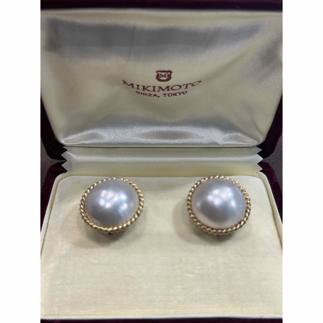 【大ぶり】MIKIMOTO K14 マベパール18.8㎜ イヤリングアクセサリー