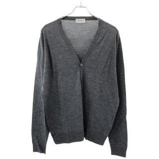 ジョンスメドレー(JOHN SMEDLEY)のJOHN SMEDLEY ジョンスメドレー PETWORTH CARDIGAN VN LS メリノウールカーディガン  チャコール XL(カーディガン)