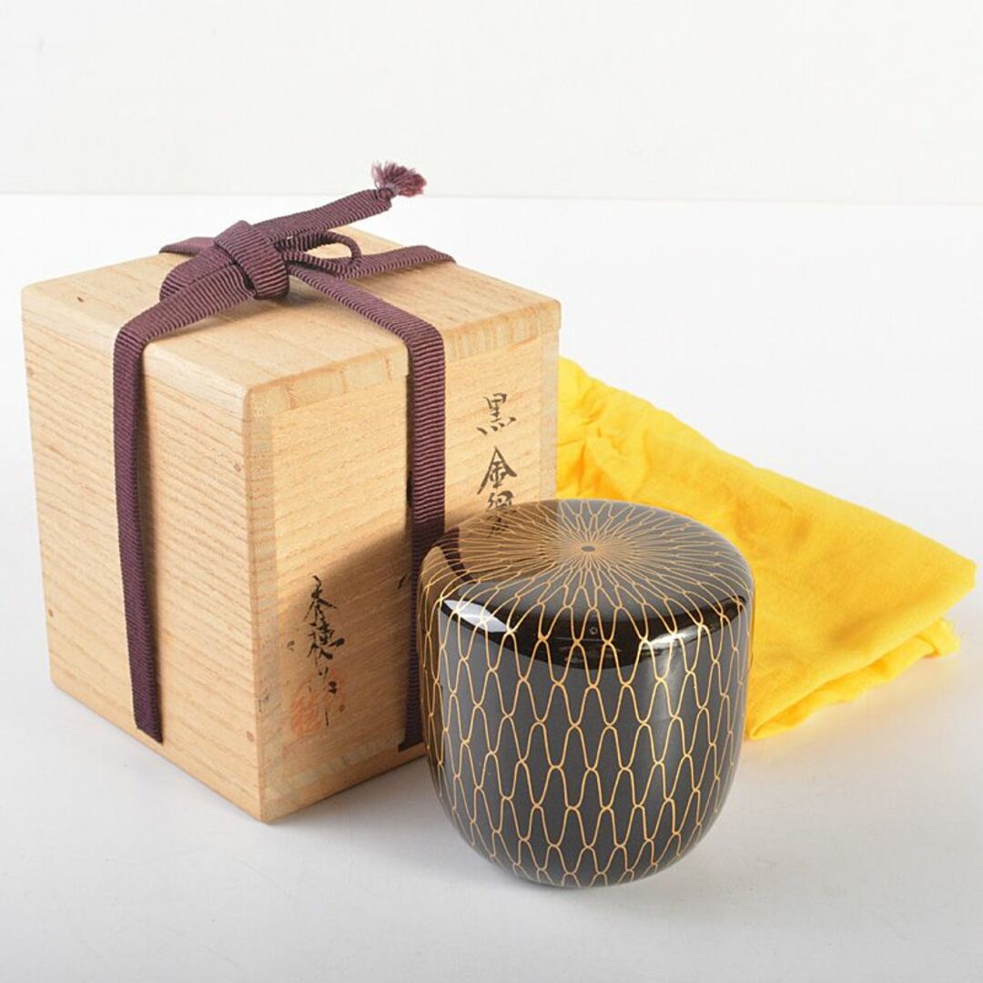 茶道具山中漆器熊谷秀穂造鵬雲斉好寿輪棗共箱V5996 茶道具山中漆器熊谷秀穂造鵬雲斉好寿輪棗共箱V5996