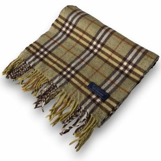 バーバリー(BURBERRY)の希少！英国製　バーバリー　マフラー チェック カシミヤ　n538(マフラー)