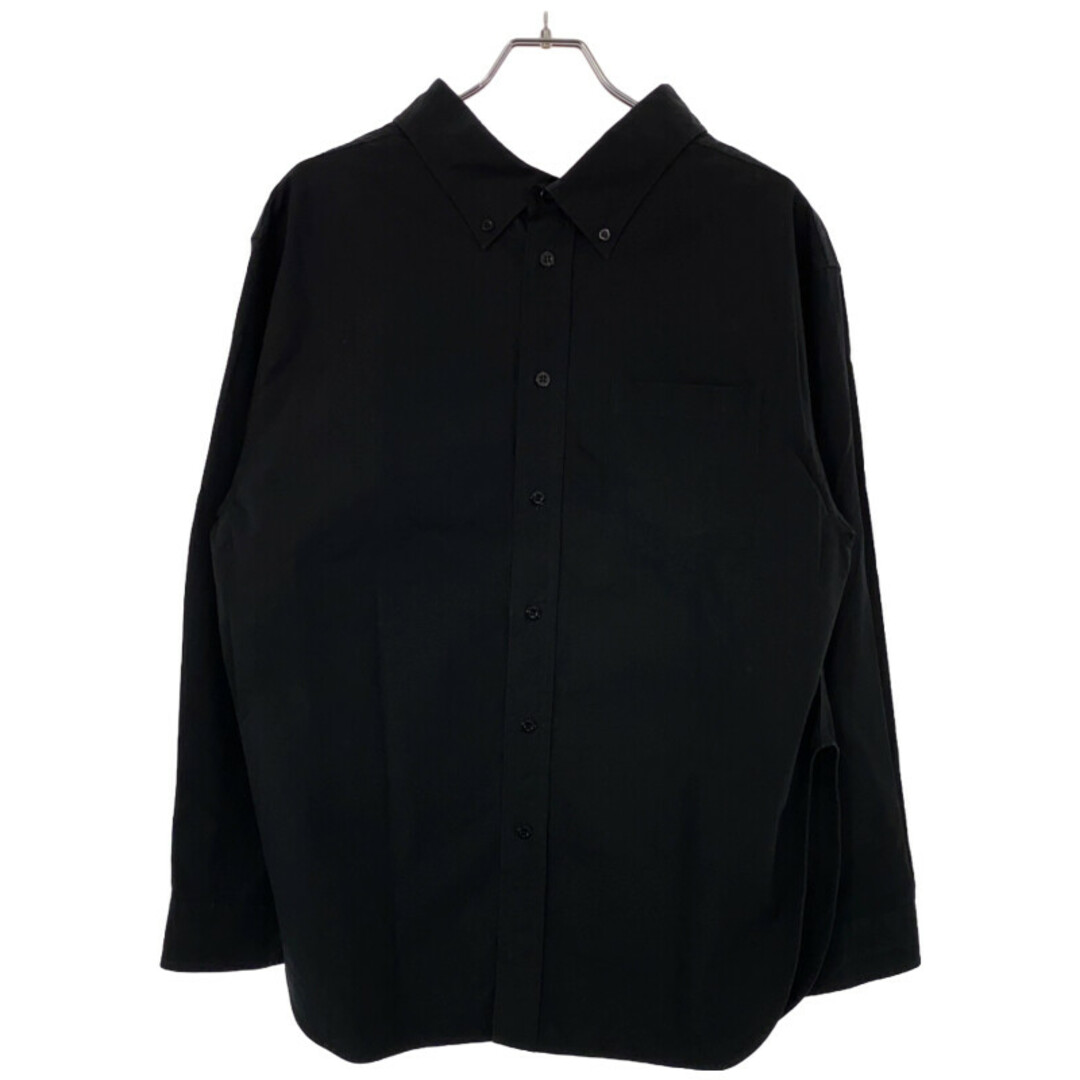 BALENCIAGA バレンシアガ 2018 Swing Collar Shirt ロゴ刺繍スウィングカラーシャツ ブラック 34 51818981cm袖丈