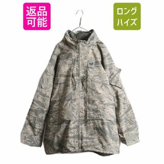 09年製 米軍実物 APECS ゴアテックス デジタル タイガーカモ 迷彩 ジャケット X-LARGE LONG / 古着 軍物 ミリタリー USAF ABU エアフォース(戦闘服)