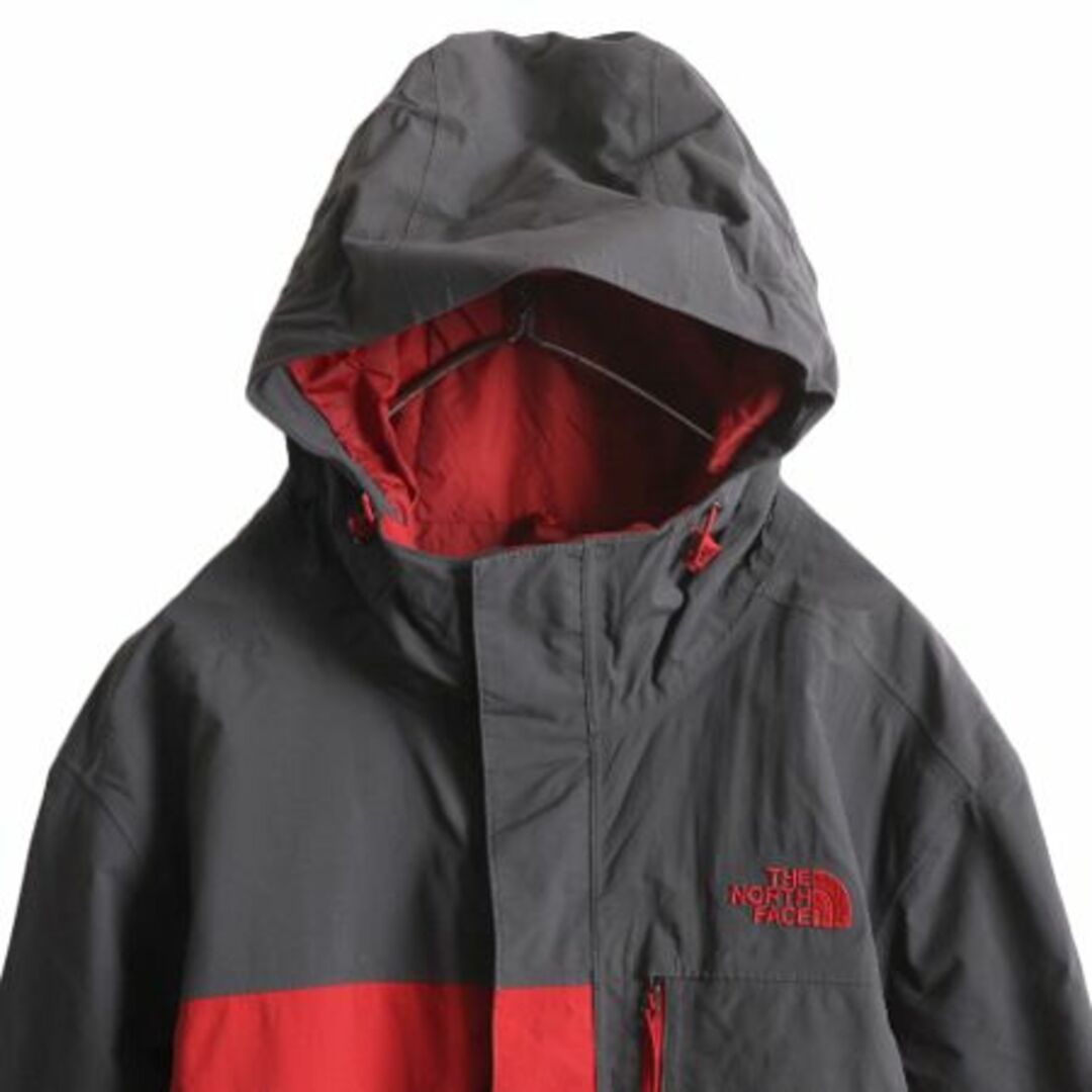 THE NORTH FACE(ザノースフェイス)のノースフェイス DRYVENT マウンテンパーカー ジャケット メンズ XL / 古着 The North Face アウトドア マンパ ジャンパー フルジップ 赤 灰 メンズのジャケット/アウター(マウンテンパーカー)の商品写真