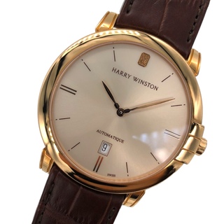 ハリーウィンストン(HARRY WINSTON)の　ハリーウィンストン HARRY WINSTON ミッドナイト オートマティック MIDAHD42RR001 シルバー K18PG/アリゲーターレザーベルト メンズ 腕時計(その他)