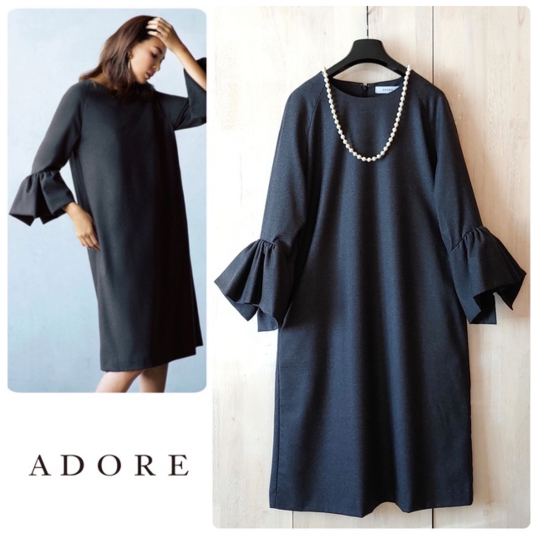 ADORE(アドーア)の◆幻◆　希少美品 定価5.3万円 ADORE　SHIHO着　ワンピース　 レディースのワンピース(ひざ丈ワンピース)の商品写真