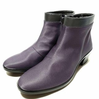 トップドライ(TOP DRY（ASAHI SHOES）)のアサヒコーポレーション　パープル　ショートブーツ　24.0cmEEE　未使用品(ブーツ)