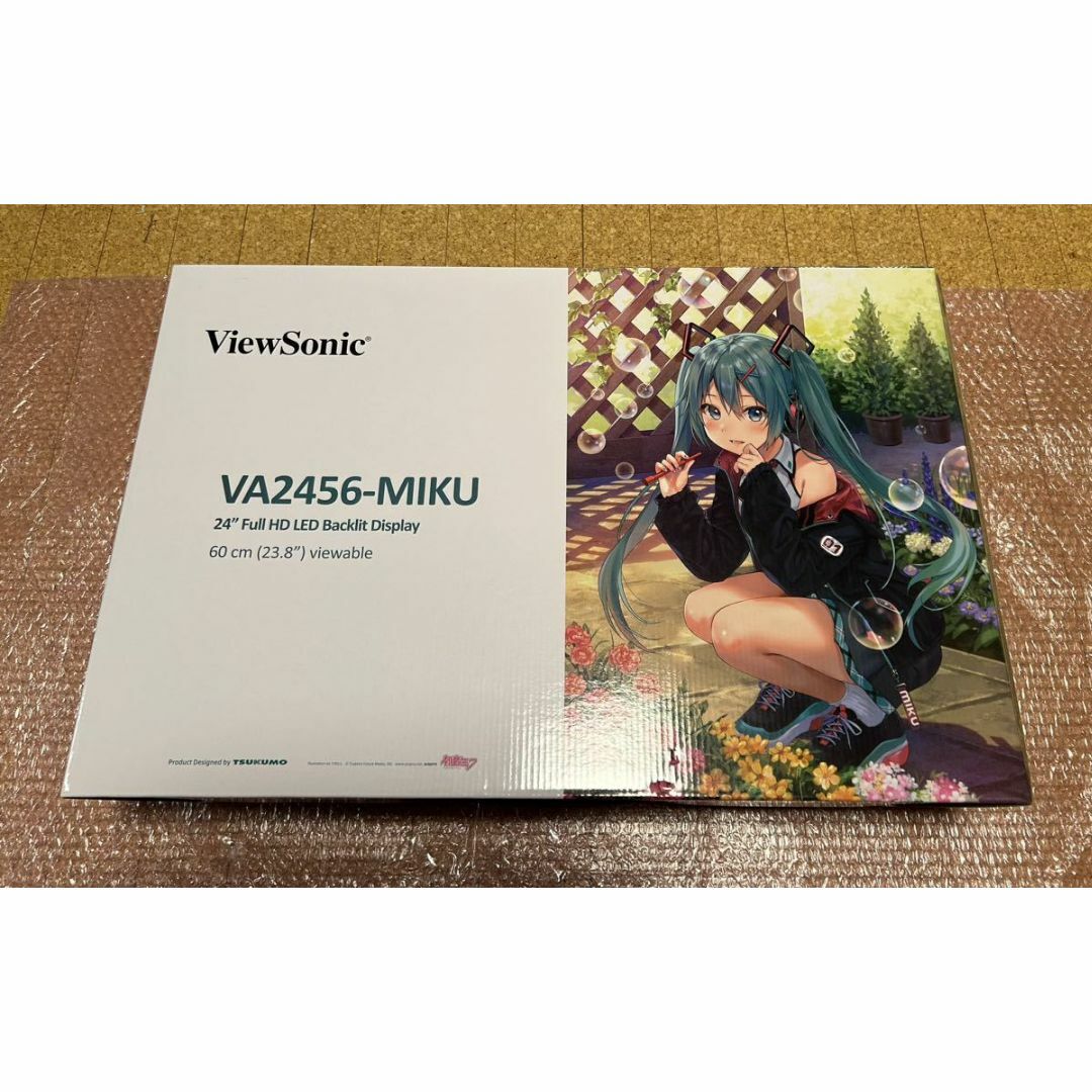 ViewSonic(ビューソニック)の新品ViewSonic VA2456-MIKU 初音ミクコラボモニター23.8型 スマホ/家電/カメラのPC/タブレット(ディスプレイ)の商品写真