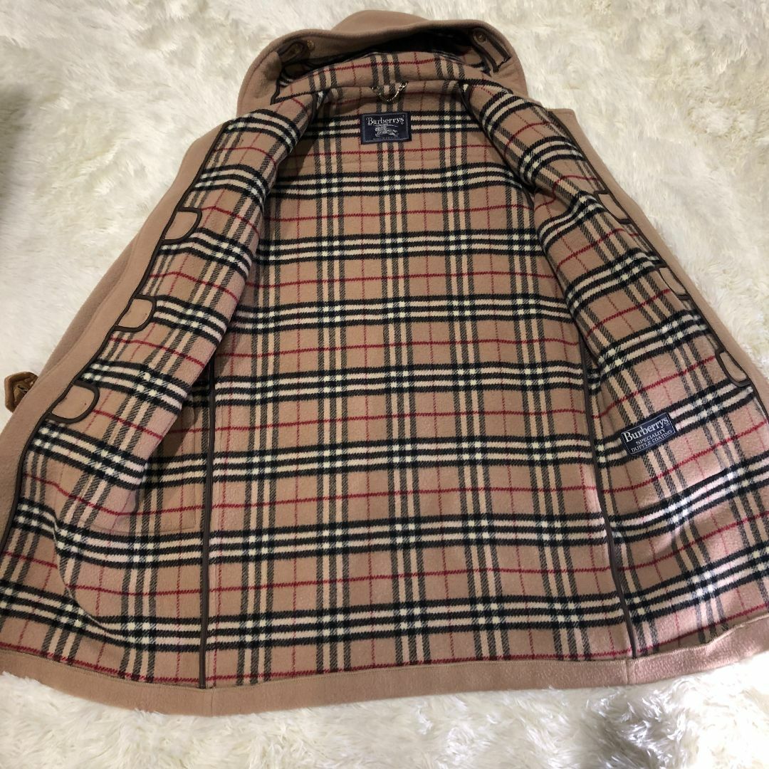 BURBERRY(バーバリー)のバーバリー　ダッフルコート ノバチェック 英国製　ヴィンテージ　ベージュ メンズのジャケット/アウター(ダッフルコート)の商品写真