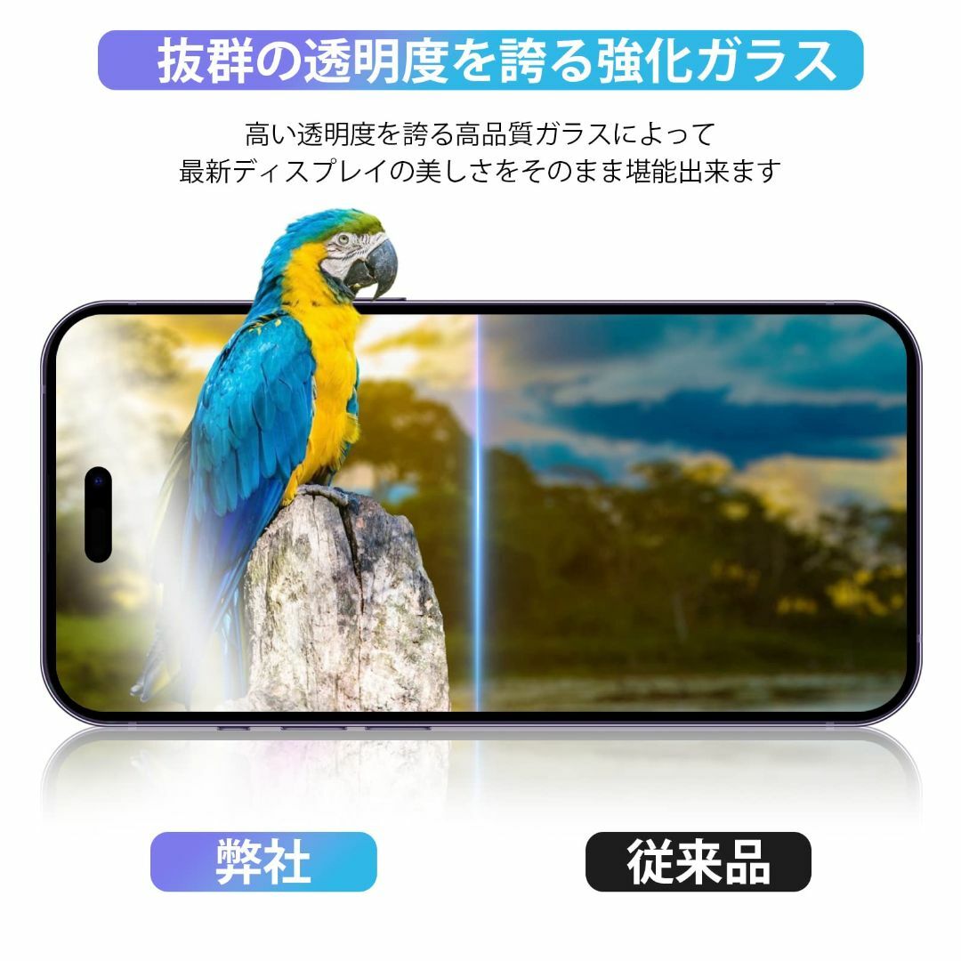 【ブルーライトカット】iPhone X/XS ガラスフィルム 2枚セットアイフォ スマホ/家電/カメラのスマホアクセサリー(その他)の商品写真