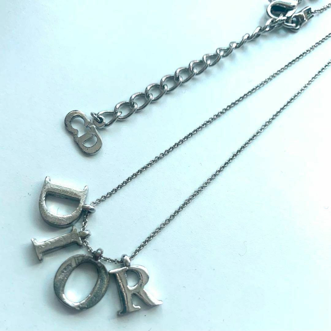 Christian Dior クリスチャンディオール ロゴシルバーネックレス Christian Dior クリスチャンディオール ロゴシルバーネックレス