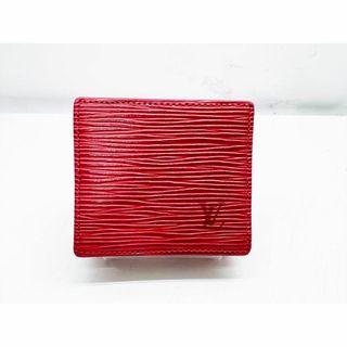 ルイヴィトン(LOUIS VUITTON)の美品　ルイヴィトン　エピ　ボワット　 スクエア　コインケース　レッド　小銭入れ(コインケース)