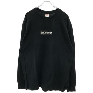 Supreme ベロア カットソー シュプリーム　長袖　ネイビー　Mサイズ着丈64cm