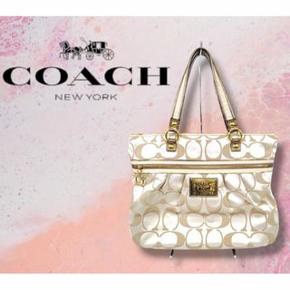 コーチ(COACH) シグネチャー ハンドバッグ(レディース)（ブルー