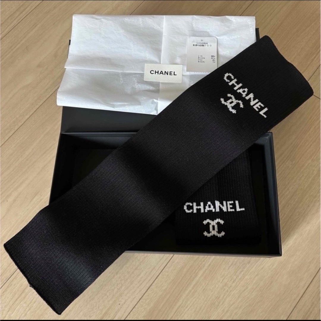 CHANEL(シャネル)のCHANEL シャネル　ゲートル　ブラック　新品　完売　レッグウォーマー レディースのレッグウェア(レッグウォーマー)の商品写真