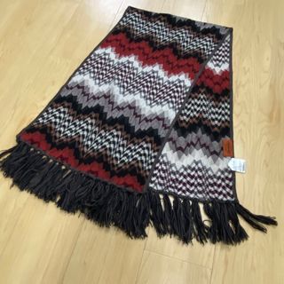 ミッソーニ(MISSONI)のMISSONI　ミッソーニ　マフラー ストール フリンジ 　ブラウン　no.22(マフラー/ショール)