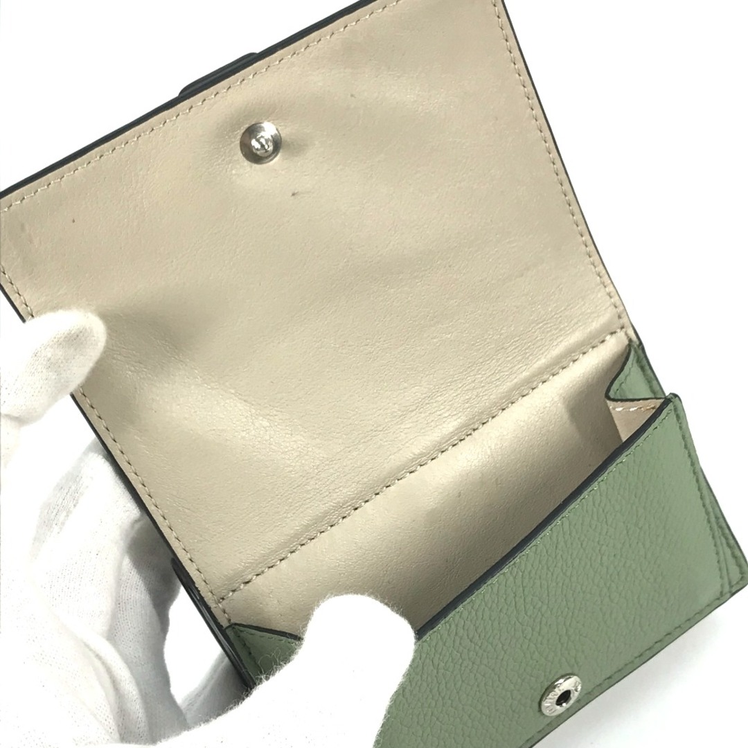 LOEWE(ロエベ)のロエベ LOEWE スモール バーティカル ウォレット アナグラム コンパクトウォレット 3つ折り財布 レザー グリーン レディースのファッション小物(財布)の商品写真