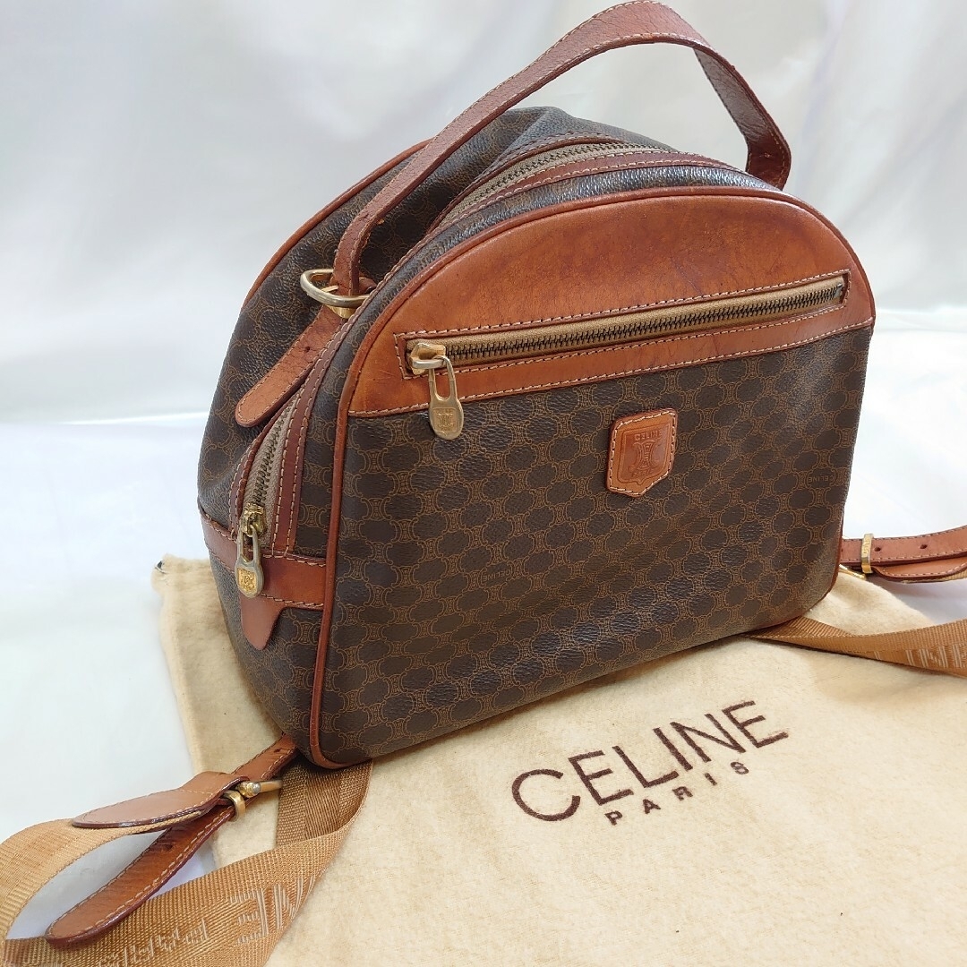 celine(セリーヌ)のCELINE マカダム柄 ハンドバッグ バックパック レディースのバッグ(リュック/バックパック)の商品写真