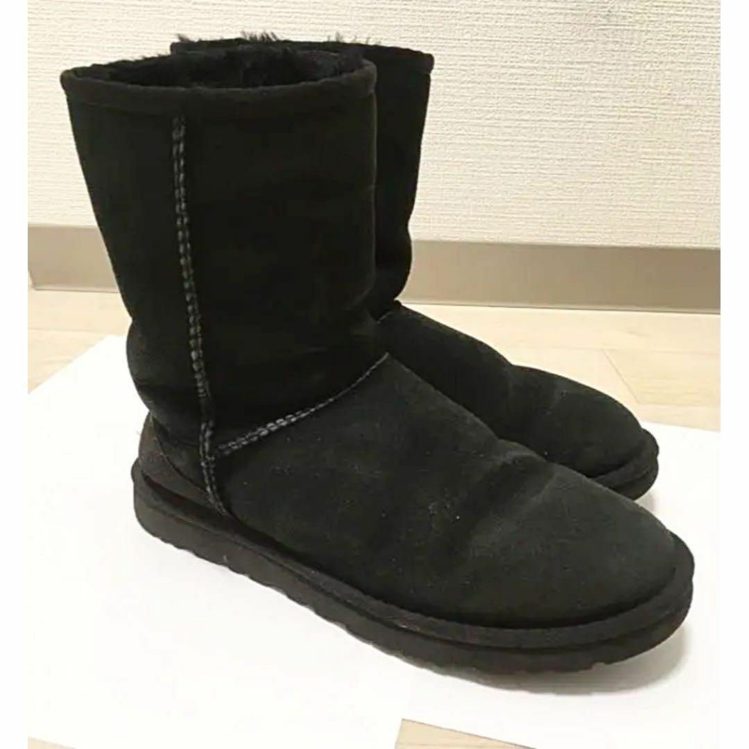 UGG アグ ムートンブーツ ClassicShort ブラック25cmシープスキンソール