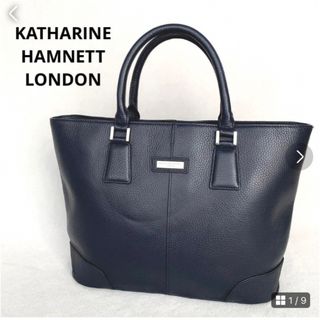 【KATHARINE HAMNETT LONDON】トートバッグ ネイビー