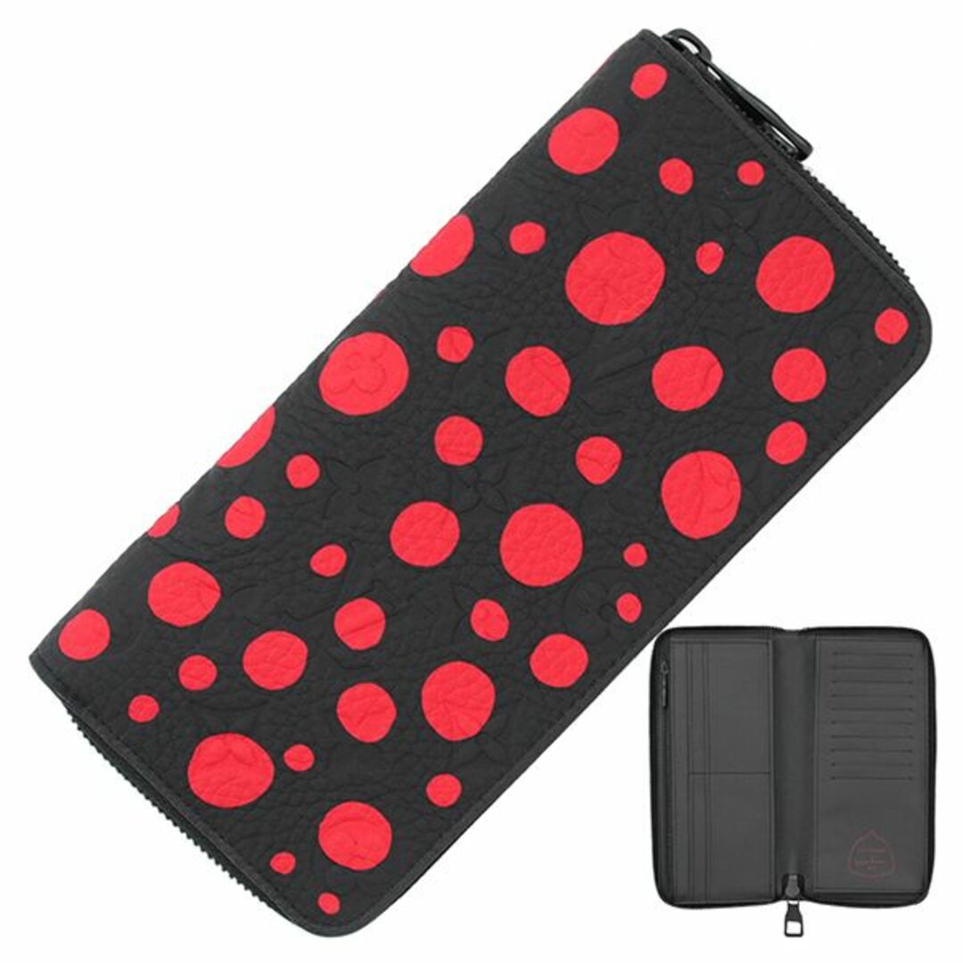 LOUIS VUITTON - ルイヴィトン LV × YK ジッピーウォレット ヴェルティカル モノグラムトリヨン インフィニティドット ブラック レッド 黒 赤 レディース 女性用 新品 1553
