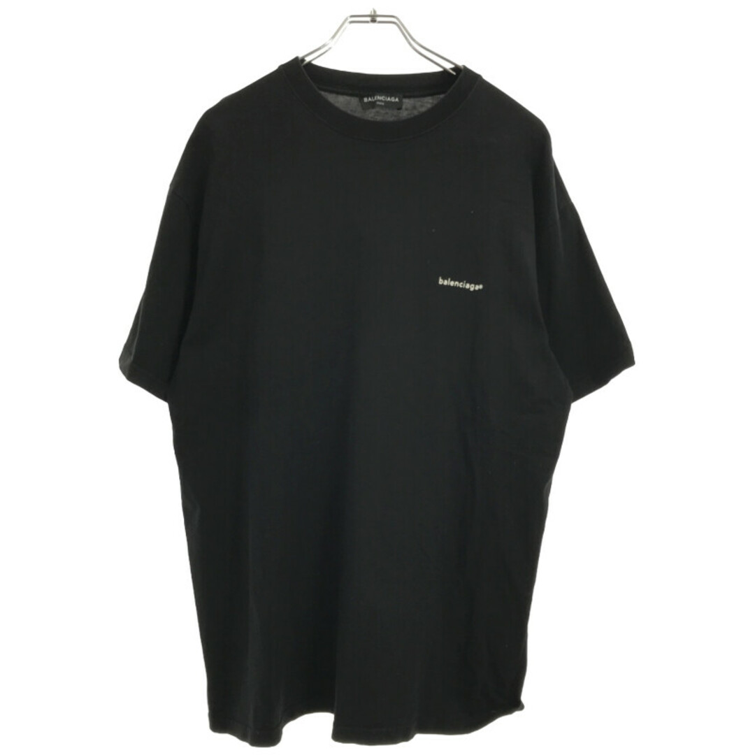 新品未使用品ＳBALENCIAGA バレンシアガ 17AW ロゴプリントオーバーサイズTシャツ ブラック M 486032 TWK36