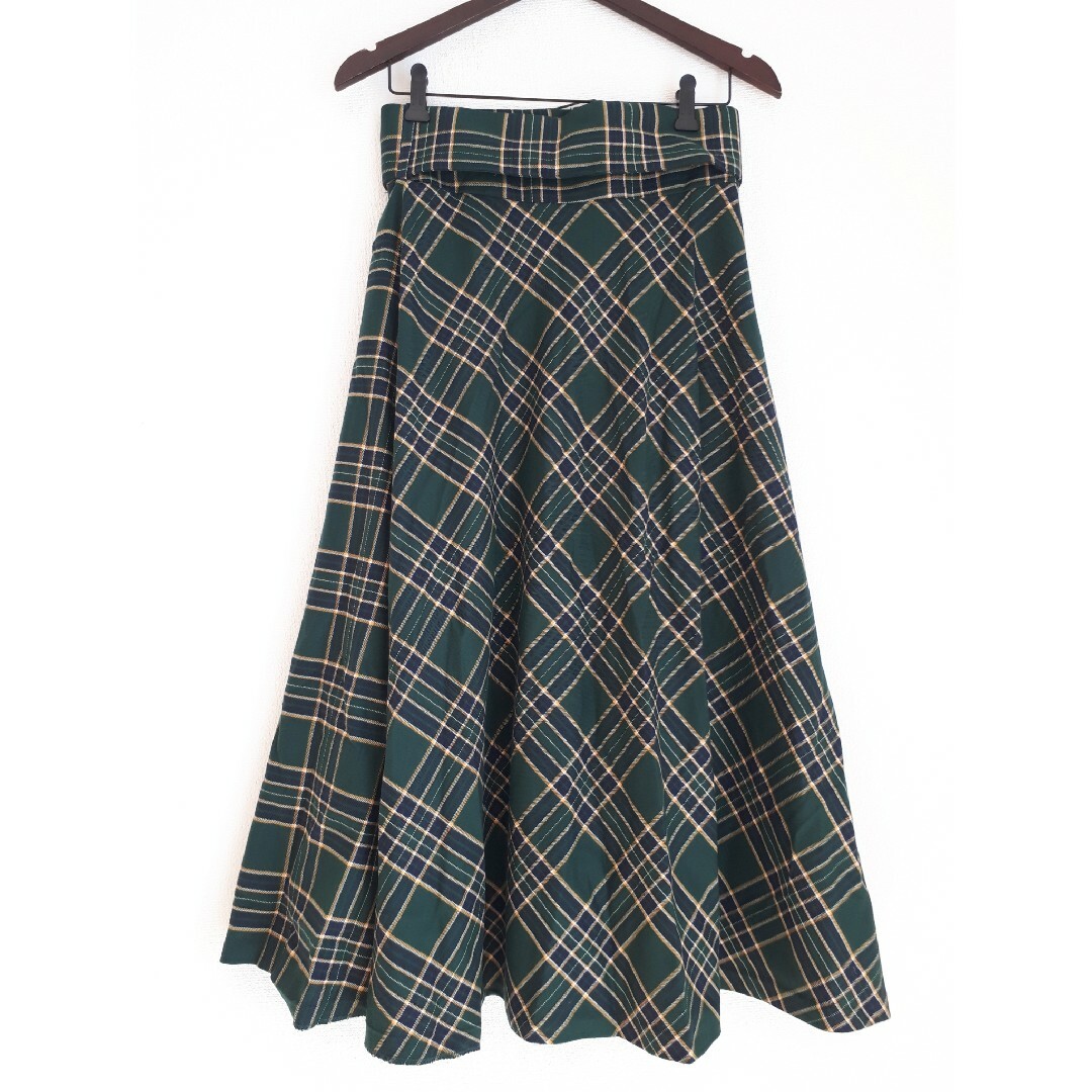 ZARA(ザラ)のZARA WOMAN チェック柄 ベルト付き スカート レディースのスカート(ロングスカート)の商品写真