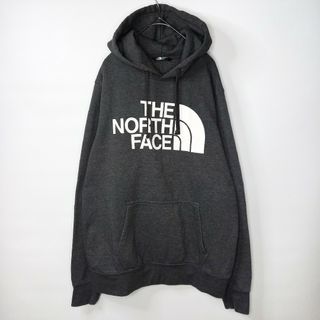 ザノースフェイス(THE NORTH FACE)のノースフェイス　ロゴプリント　スウェット　パーカー　プルオーバー　グレー　M(パーカー)