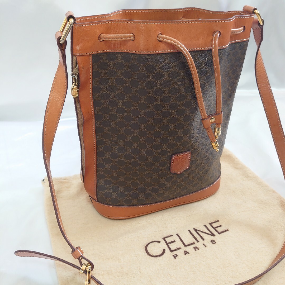 極美品 CELINE マカダム柄 ハンドバッグ