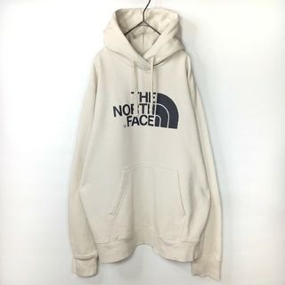 ザノースフェイス(THE NORTH FACE)のノースフェイス　ロゴプリント　スウェット　パーカー　プルオーバー　ホワイト　XL(パーカー)