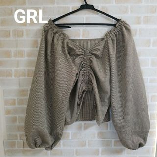 グレイル(GRL)の【本日削除/最終値下】GRL チェックボリュームブラウス(シャツ/ブラウス(長袖/七分))