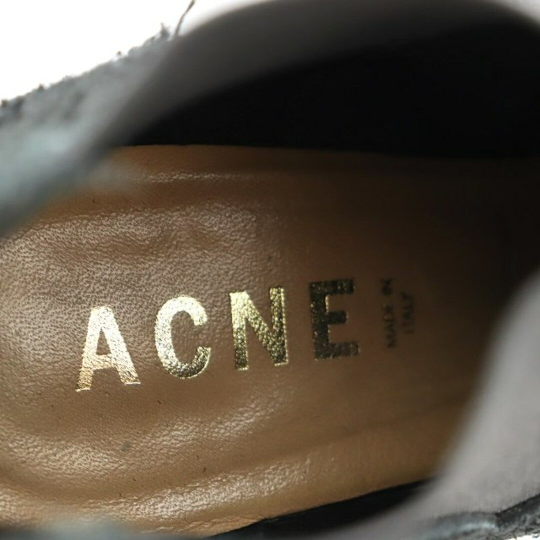 ACNE(アクネ)のアクネ Acne サイドゴア ブーツ ブーティ スエード 36 23.0cm 黒 レディースの靴/シューズ(ブーツ)の商品写真