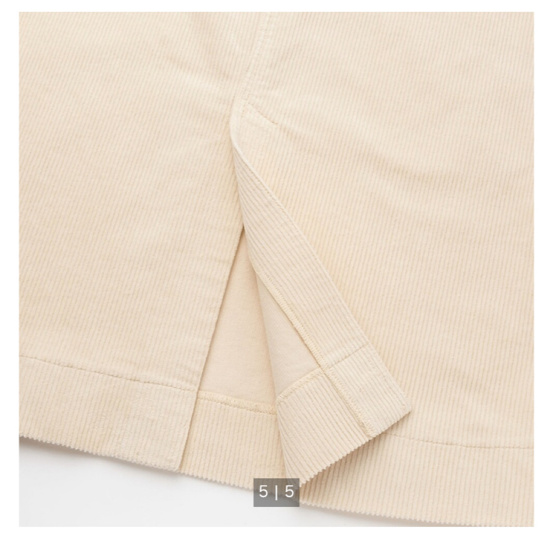 UNIQLO(ユニクロ)のUNIQLO コーデュロイロングスカート　ホワイト レディースのスカート(ロングスカート)の商品写真